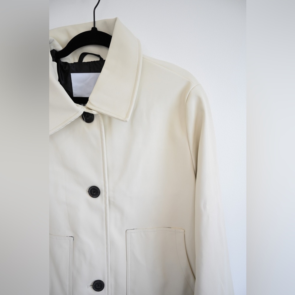 NVLT Trucker Jacket Vegan Leather NWT - Picture 2 of 6